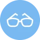 Gafas con circulos Azul Claro