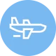 Avion en Circulo Azul