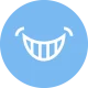 Sonrisa en azul claro